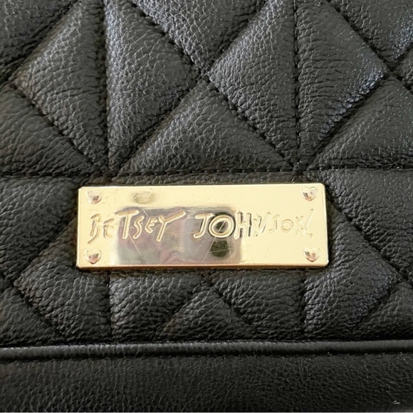 Betsy Johnson Faux Vegan Leather Shoulder Bag - Picture 4 of 6